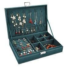 首飾盒簡約耳環手飾品首飾收納盒子女大容量迷你韓國可愛多層學生 歷史價格詳細信息