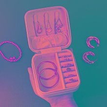 首飾盒2023新款高檔精致便攜手鐲飾品串珠項鏈耳飾耳釘耳環收納盒 歷史價格詳細信息