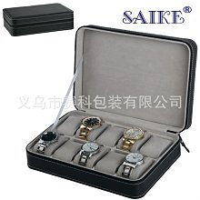 錶盒 展示盒 現貨鴕鳥紋拉鏈包6位手錶展示盒家用首飾盒收納盒手錶盒子批發 歷史價格詳細信息