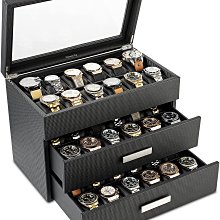 錶盒 展示盒 36位手提手錶箱鱷魚紋PU皮質手錶展示盒收納盒擺攤道具 歷史價格詳細信息