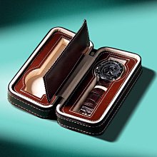 錶盒 展示盒 跨境熱銷拉鏈手錶盒4位黑色便攜式手錶拉鏈包輕便易攜耐用 歷史價格詳細信息