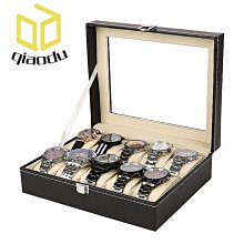 錶盒 展示盒 現貨PU鴕鳥紋手錶盒6位10位12位首飾盒批發便攜式手錶盒收納盒 歷史價格詳細信息