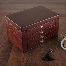 錶盒 展示盒 東與西 啞光漆白蠟木皮珠寶收納盒首飾盒首飾箱珠寶盒珠寶箱JB272 歷史價格詳細信息