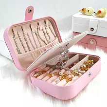 耳環收納盒 首飾盒皮革公主歐式飾品盒手飾整理盒耳環耳釘戒指耳墜首飾收納盒-正正精品 歷史價格詳細信息