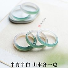 半山半水湖藍色翡翠珠珠  尺寸卡6.6目測沒啥紋裂打燈在湖藍色和淺藍色交 翡翠 飾品 收藏【二手】【微淵古董】-693 歷史價格詳細信息