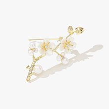 胸高端精致時尚女胸花別珍珠西裝小香風奢華氣質玉蘭花大衣~告白氣球 歷史價格詳細信息