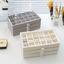 精致防氧化首飾盒2023新款毛絨布輕奢戒指耳釘項鏈珠寶飾品收納盒 歷史價格詳細信息