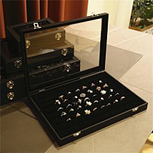 手鐲首飾收納盒玻璃透明玉牌飾品格子手串吊墜佛珠珠寶展示收藏架 歷史價格詳細信息