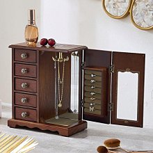 高档實木質首飾盒大容量多層中式複古  結婚珠寶飾品收納盒抽屜式-正正精品 歷史價格詳細信息