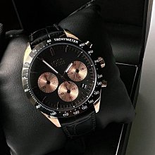 現貨HUGO BOSS 黑色錶盤 黑色皮革錶帶 石英 三眼計時 男士手錶 1512448 歷史價格詳細信息