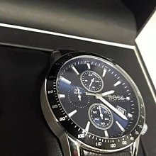 現貨HUGO BOSS 黑色錶盤 黑色皮革錶帶 石英 三眼計時 男士手錶 1512448 歷史價格詳細信息