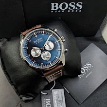 現貨HUGO BOSS Pioneer 黑色面錶盤 黑色皮革錶帶 石英 三眼計時 男士手錶 1513708 歷史價格詳細信息