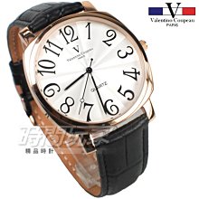 valentino coupeau范倫鐵諾 方圓數字時尚錶 防水手錶 真皮 黑 女錶 V61601CW黑小【時間玩家】 歷史價格詳細信息