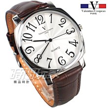 valentino coupeau范倫鐵諾 方圓數字時尚錶 防水手錶 真皮 黑 女錶 V61601CW黑小【時間玩家】 歷史價格詳細信息
