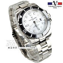 valentino coupeau 范倫鐵諾 夜光時刻 不銹鋼 防水 男錶 潛水錶水鬼 V61589黑框白【時間玩家】 價格比較,價格查詢,歷史價格詳細信息
