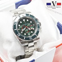 valentino coupeau 范倫鐵諾 夜光時刻 不銹鋼 防水 男錶 潛水錶水鬼 V61589黑框白【時間玩家】 歷史價格詳細信息
