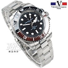 valentino coupeau 范倫鐵諾 夜光時刻 不銹鋼 防水 男錶 潛水錶水鬼 V61589黑框白【時間玩家】 歷史價格詳細信息