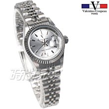 valentino coupeau 范倫鐵諾 標準時刻 不鏽鋼 防水手錶 女錶 日期顯示窗 61605黑格釘小【時間玩家 歷史價格詳細信息