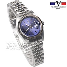 valentino coupeau 范倫鐵諾 標準時刻 不鏽鋼 防水手錶 女錶 日期顯示窗 61605黑格釘小【時間玩家 歷史價格詳細信息