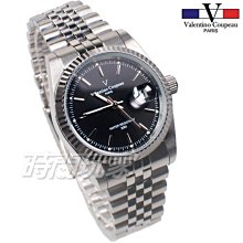 valentino coupeau 范倫鐵諾 標準時刻 不鏽鋼 防水手錶 女錶 日期顯示窗 61605黑格釘小【時間玩家 歷史價格詳細信息