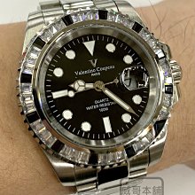 【威哥本舖】Valentino范倫鐵諾 全新原廠公司貨 高精密T鑽外框100M水鬼錶 藍寶石水晶鏡面 T鑽框黑面 價格比較,價格查詢,歷史價格詳細信息