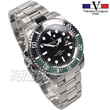 valentino coupeau 范倫鐵諾 夜光時刻 不銹鋼 防水 男錶 潛水錶水鬼 V61589黑框白【時間玩家】 歷史價格詳細信息