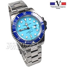 valentino coupeau 范倫鐵諾 夜光時刻 不銹鋼 防水 男錶 潛水錶水鬼 V61589黑框白【時間玩家】 歷史價格詳細信息