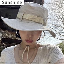牛仔帽日系戶外登山防曬遮陽帽子男女潮復古西部牛仔帽大帽檐漁夫帽透氣~特賣精品  夏季 歷史價格詳細信息