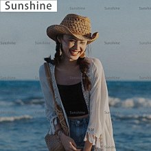 [Sunshine]抽繩漁夫帽子男女百搭西部牛仔帽登山釣魚帽戶外透氣防曬遮陽帽子 歷史價格詳細信息