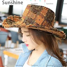 草帽男女情侶大帽檐西部牛仔帽遮陽防曬草帽寬檐禮帽旅行登山叢林帽子 新品 歷史價格詳細信息