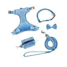 寵物狗胸背帶麂皮絨胸背中小型犬背心式牽引繩 寵物防爆衝反光胸揹帶法鬥胸背中小型犬背帶 歷史價格詳細信息