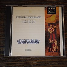 佛漢威廉士 交響曲 Vaughan Williams Symphonies No 3 and 4 CDA68280 歷史價格詳細信息