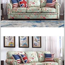 美式鄉村布藝沙發客廳臥室雙三人位沙發小戶型簡約拉扣沙發 歷史價格詳細信息