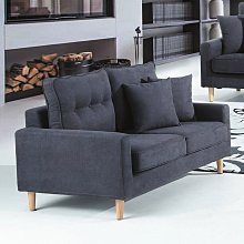 【優比傢俱生活館】22 幸福購-916-3型深藍灰色布3人/三人沙發椅 CS574-11 歷史價格詳細信息