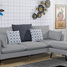 【DH】貨號BC323-3名稱《琳艾》L型灰色布沙發組(右向圖一)2人座+1人座+貴妃椅.附抱枕備左向可選主要地區免運費 歷史價格詳細信息
