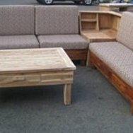 實木沙發組 大茶几 小茶几 三人座 單人座2個 二手 歷史價格詳細信息