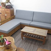 【肯萊柚木傢俱館】獨特自然風 100%老柚木 無上漆 自然邊 獨特美觀 耐用 抽屜可收納 L型沙發 限量一組 歷史價格詳細信息