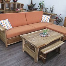 【肯萊柚木傢俱館】獨特自然風 100%老柚木 無上漆 自然邊 獨特美觀 耐用 抽屜可收納 L型沙發 限量一組 歷史價格詳細信息