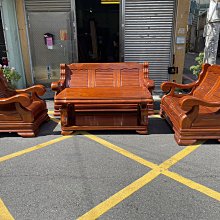 實木沙發組 大茶几 小茶几 三人座 單人座2個 二手 歷史價格詳細信息