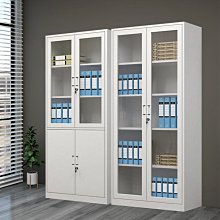 辦公室書柜文件柜鐵皮資料檔案柜玻璃門簡約憑證雙門柜落地帶  露天市集  全台最大的網路購物市集 歷史價格詳細信息