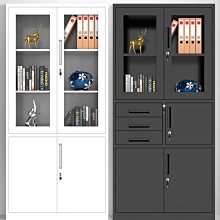 辦公室書柜文件柜鐵皮資料檔案柜玻璃門簡約憑證雙門柜落地帶  露天市集  全台最大的網路購物市集 歷史價格詳細信息