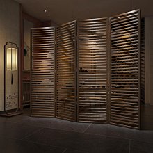 新中式入戶屏風隔斷客廳玄關現代簡約山水辦公室雙面簡易實木座屏熱心小賣家 歷史價格詳細信息