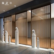 現代中式實木屏風隔斷裝飾家用客廳臥室意境辦公書房水墨竹影折屏~匯得利家居行 歷史價格詳細信息