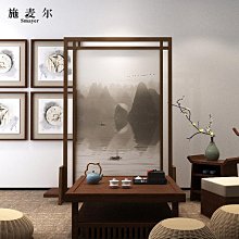 中式實木屏風玄關隔斷客廳臥室店辦公移動折疊半透紗畫蓮蓬折屏~告白氣球【大件請下標宅配或者郵局】 歷史價格詳細信息
