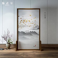 新中式實木屏風隔斷客廳進門遮擋格柵入戶玄關衛生間現代簡約裝飾~沁沁百貨 歷史價格詳細信息