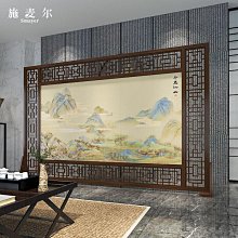 中式實木花格屏風隔斷客廳茶室玄關入戶遮擋意境山水移動雕花座屏~告白氣球【大件請下標宅配或者郵局】 歷史價格詳細信息