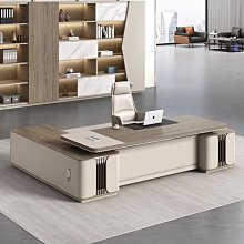 董事總裁2.2米2.4米2.6米辦公桌商用大班臺帶副櫃電腦桌書桌 歷史價格詳細信息