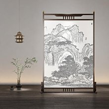 實木屏風店客廳入戶玄關隔斷裝飾鏤空柵欄現代簡約中式落地座屏~告白氣球【大件請下標宅配或者郵局】 歷史價格詳細信息