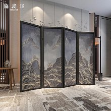 新中式屏風隔斷客廳可折疊移動簡約現代進門入戶辦公室房間隔斷簾-我們這一家 歷史價格詳細信息