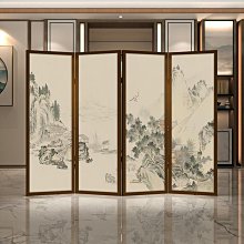 新中式折疊屏風隔斷客廳玄關辦公茶室定製小戶型實木禪意折屏柏舟~匯得利家居行 歷史價格詳細信息